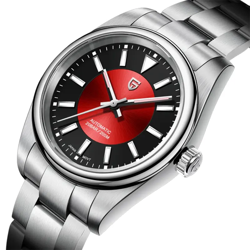 Pagani Design Automatic Black & Red Dial Men's Watch-  PD-1764